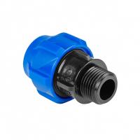Муфта ПНД компр. соединительная c наружной резьбой 75х2 1/2" (27/1) VALFEX К